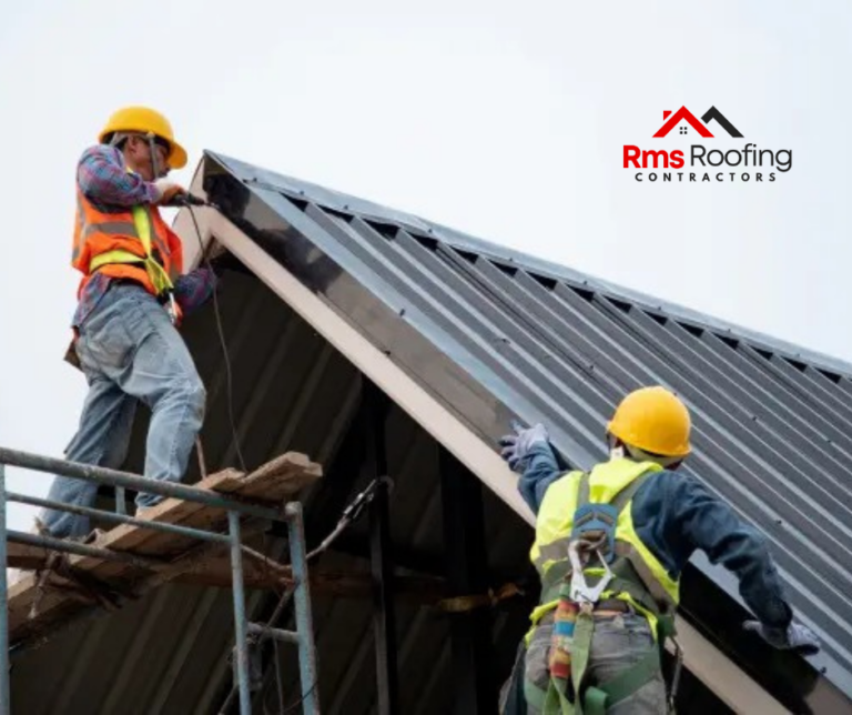 Roofing expert inspecting a new roof to ensure proper ventilation and longevity after installation.